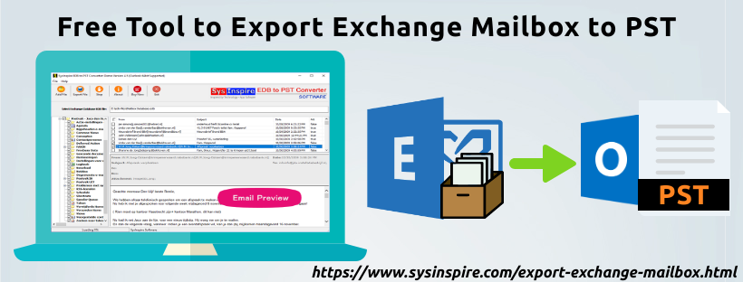 Free tool to Export Exchange Mailbox to PST