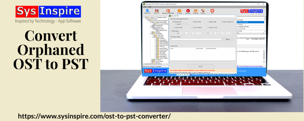 convert orphaned ost to pst free