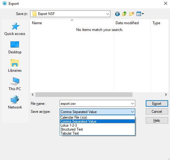 Export Data from Lotus Notes Database