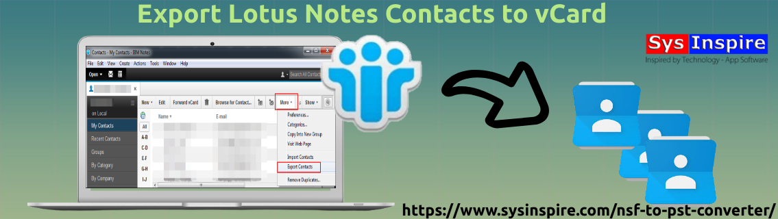 Export Lotus Notes Contacts to vCard
