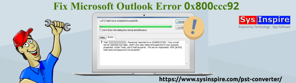 Fix Microsoft Outlook Error 0x800ccc92