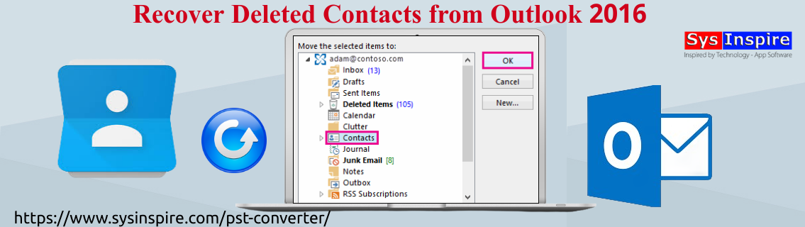 Recover Deleted Contacts from Outlook 2016