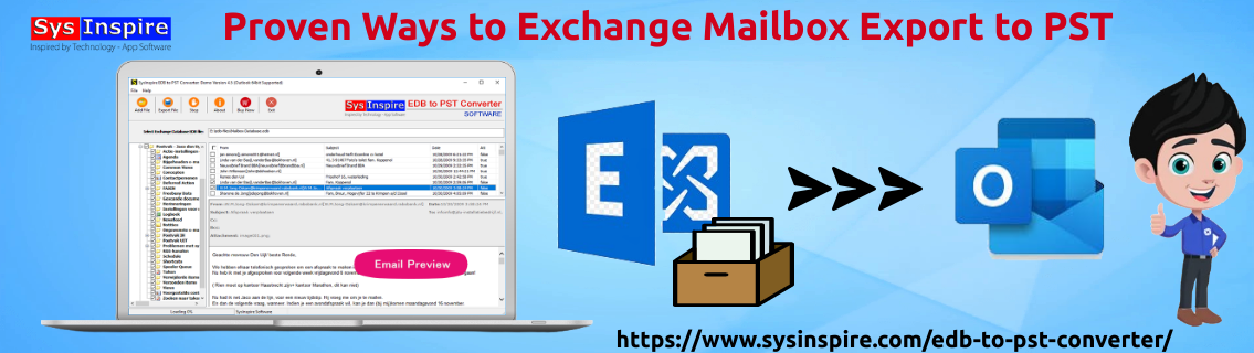 Exchange mailbox export to pst