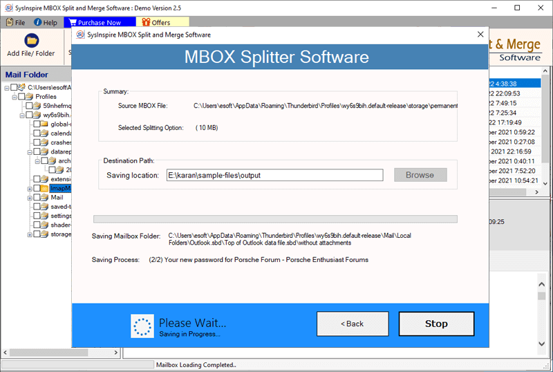 split MBOX files