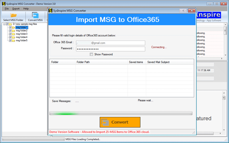 Import MSG to Office 365
