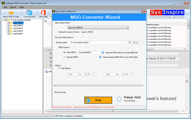 Convert MSG to MBOX