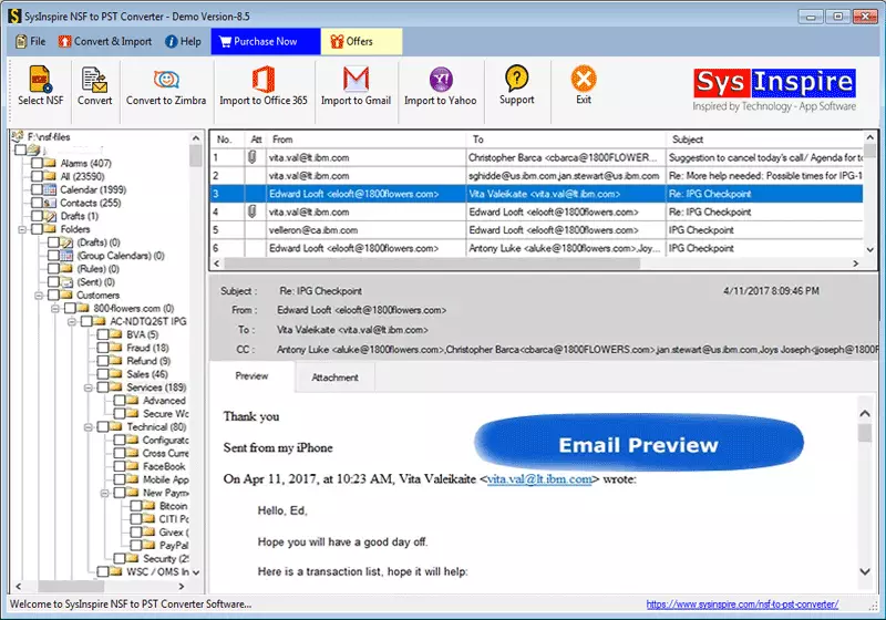 email preview outlook