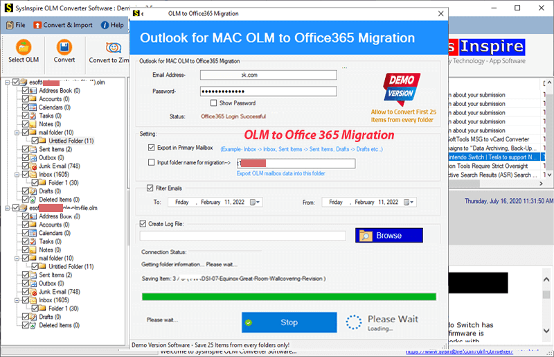 OLM to Office 365
